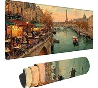 Gris Alfombrilla Ratón XXL 1000x500x3 mm Grande Alfombrilla Ratón Gaming Ciudad Art con Bordes Cosidos Diseño, Base de Goma Antideslizante Mouse Pad para Gaming y Teclado Protector Escritorio z-8697