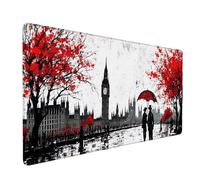 Gris Alfombrilla Ratón XXL 700 x 300 mm Big Ben Alfombrilla Escritorio con Bordes cosidos Mouse Pad Impermeable, Antideslizante Protector Escritorio Accesorios Gaming, para PC, Oficina, Juegos w1580