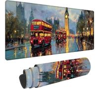 Gris Alfombrilla Ratón XXL 800 x 400 x 4 mm Grande Alfombrilla Ratón Gaming El Gran Ben Art con Bordes Cosidos Diseño, Base de Goma Antideslizante Mouse Pad para PC Gaming Protector Escritorio z-2815