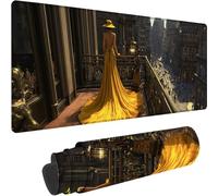 Gris Alfombrilla Ratón XXL 900x300x3 mm Grande Alfombrilla Ratón Gaming Ciudad Art con Bordes Cosidos Diseño, Base de Goma Antideslizante Mouse Pad para Gaming y Teclado Protector Escritorio z-6805