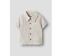 NAME IT Camisa 'NBMFedenis' greige / blanco 68 greige / blanco