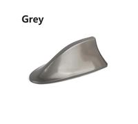(Gris) Antena aérea decorativa universal para techo de coche, con diseño de aleta de tiburón, cubierta