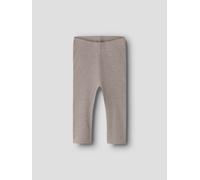 Gris Básico Tejido Acanalado Leggings