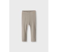 Gris Básico Tejido Acanalado Leggings