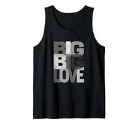 Gris Big Big Love Monocromo Color Gráfico Camiseta sin Mangas
