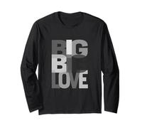 Gris Big Big Love Monocromo Color Gráfico Manga Larga