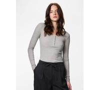 Gris Camiseta De Manga Larga M