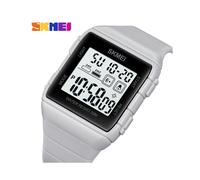 (Gris claro) SKMEI Reloj deportivo sencillo de moda para hombre, relojes militares, reloj despertador,