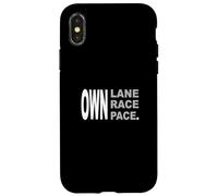Gris Color Own Lane Race Pace Gráfico Gris Carcasa para iPhone X/XS