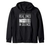 Gris Color Real Ones Move In Silence Gris Gráfico Sudadera con Capucha