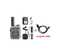 (gris con cable) Wurui G63 Mini Walkie Talkie Escáner Portátil, Radio Amateur, Walkie Talkies para el
