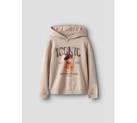 NAME IT Nkfrycca LS Nreg Sweat WH BRU Box, Gris, 122-128 para Niñas
