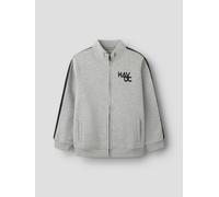 Gris Corte Regular Sudadera Con Cremallera