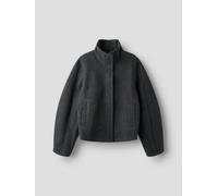 Gris Cuello Alto Cazadora Bomber