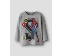 Gris Estampado De Spiderman Top De Manga Larga