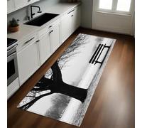Gris Felpudo Pasillo 40 x 120 cm Banco de Nieve del Parque Antideslizante Alfombra de Corredor Suave para Cocina, Entrada y Decoración del Hogar