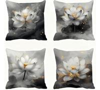 Gris Funda Almohada 60x60 Loto Funda Cojin 60x60 Cojines Sofa Lino Fundas Almohadas Cuadrada Fundas Cojines Juego 4 Protector Almohada Cervicales y Cuello Pillows, para Exterior Dormitorio E - 890