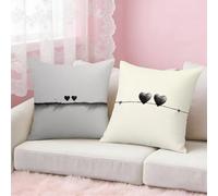 Gris Funda Cojin 40x70cm Juego de 2, Rectangular Funda Almohada 7-6423