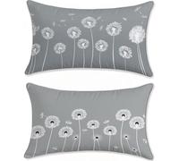 Gris Funda Cojin 60x90cm Fundas Cojines Sofa Terciopelo Fundas Cojines Exterior Impermeable Flor Funda Almohada Decorativos Exterior Jardin Juego de 2 para Cama Cojin Salon Outdoor Cushions u-13184