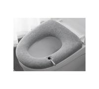 (gris) Funda protectora para asiento de inodoro multicolor c?lida Fundas para asiento de inodoro suaves y gruesas Lavable Se adapta a todos los asient