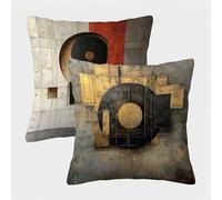 Gris Fundas Cojines 55x55 Juego de 2, GeometríA Fundas Cojines 55x55, Suave Terciopelo Cuadrado Pillow Case con Cremallera Oculta, Cushion Covers para Decoracion Hogar Sofás, Regalo Mujer W-4223