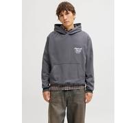 Gris Hombres Cotton/In/Conversion/Cotton/Recycled/Polyester Sudadera Con Capucha Impresión Posterior L EU
