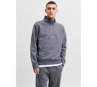 Gris Hombres Organic/Cotton/Organic/Cotton/Recycled/Polyester Sudadera Con Media Cremallera Estampado XS EU