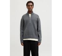 Gris Hombres Organic/Cotton/Recycled/Polyester/Acrylic/Elastane Sudadera Con Media Cremallera XXL EU