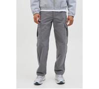 Gris Hombres Polyester Pantalones Cargo Corte Loose 31/32 EU