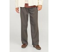 Gris Hombres Polyester Pantalones Clásicos Corte Wide Leg 34/30 EU