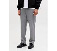 Gris Hombres Recycled/Polyester/Viscose/Elastane Pantalones Clásicos Corte Regular 32/34 EU