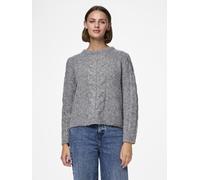 PIECES Pcnina LS O-Neck Knit Noos BC Jersey de Punto, Color Gris, L para Mujer