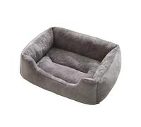 (GRIS-M) Cuccia invernale calda per animali domestici, grande, in peluche di cotone, per gatti, cuccia