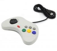 GRIS MANDO JUEGOS SEGA SATURN STYLE PC USB CONTROLLER PARA PC Y MAC