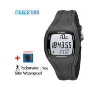 (Gris mejorado) SYNOKE Reloj deportivo de moda para hombre, resistente al agua, para natación, fitness,
