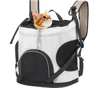 Gris,Mochilas para Perros Gatos, Portador De Viaje Mochila, Bolsa De Transporte para Mascotas Gatos Perros para Viajar/Senderismo/Camping