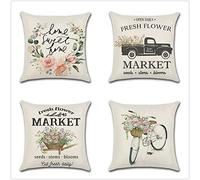 Gris Moderno Cojines 50x50cm, Funda de Almohada de Moderna Decorativa Cojín Decorativo para Sofá, Decoración para Casa, Estampado por Ambos Lados Juego de 4 Exterior Cojines2191