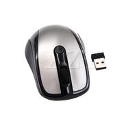 (Gris) Nuevo ratón inalámbrico profesional de 2,4 GHz, ratón óptico USB con mini adaptador USB para