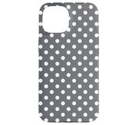 Gris Oscuro Lunares Patrón Estético Lindo Polkadot Carcasa para iPhone 15