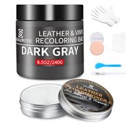Gris Oscuro Reparador Cuero con 100ml Cuidado de Cuero,Cuero Liquido Reparador Pintura para Cuero para Reparar el Desgaste y las Marcas en Sofás,Vinilo,Asientos de Automóvil y Zapatos de Cuero
