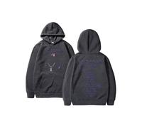 (gris oscuro-XL) Sudadera con capucha Peso Pluma Genesis Music Album para hombre y mujer, estilo casual,