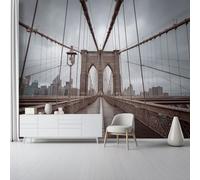 Gris Papel pintado mural 3D, Sensación Cinematográfica Arquitectura Puente DIY decorativo creativo para salón comedor dormitorio restaurante oficina habitación infantil - 300 x 210 cm