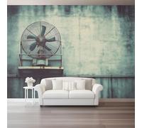 Gris Papel pintado mural, Eólica Industrial Arquitectura Ventilador Mural decorativo de pared con impresión artística no tejida, para sala de estar cocina comedor dormitorio 400 x 280 cm