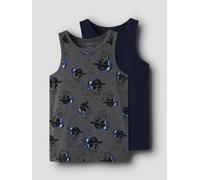 NAME IT Camiseta térmica 'NKMTANK' azul / navy / gris oscuro / blanco 116 azul / navy / gris oscuro / blanco