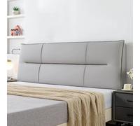 Gris,Paste 59"/Queen,Cabecero Tapizado Respaldo De Cama De Gran Tamaño,Cojín Rectángulo De Cuero Falso,Bolster De Descanso De Dormitorio De Almohada Lumbar Extraíble