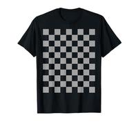 Gris, patrón de tablero de ajedrez, a cuadros Camiseta