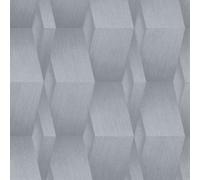 Papel Tapiz Erismann Efecto 3D Rayas Metálicas Geométricas Gris/Plata 10046-10