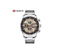 (gris plateado) Relojes Curren para hombre, cronógrafo deportivo de lujo, relojes de pulsera para hombre,