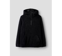 Gris Tejido De Borreguito Fibra Polar Media Cremallera