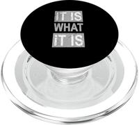 Gris What It Is Monocromo Color Graphic PopSockets PopGrip para MagSafe